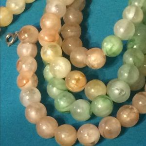 Natural jade necklace.